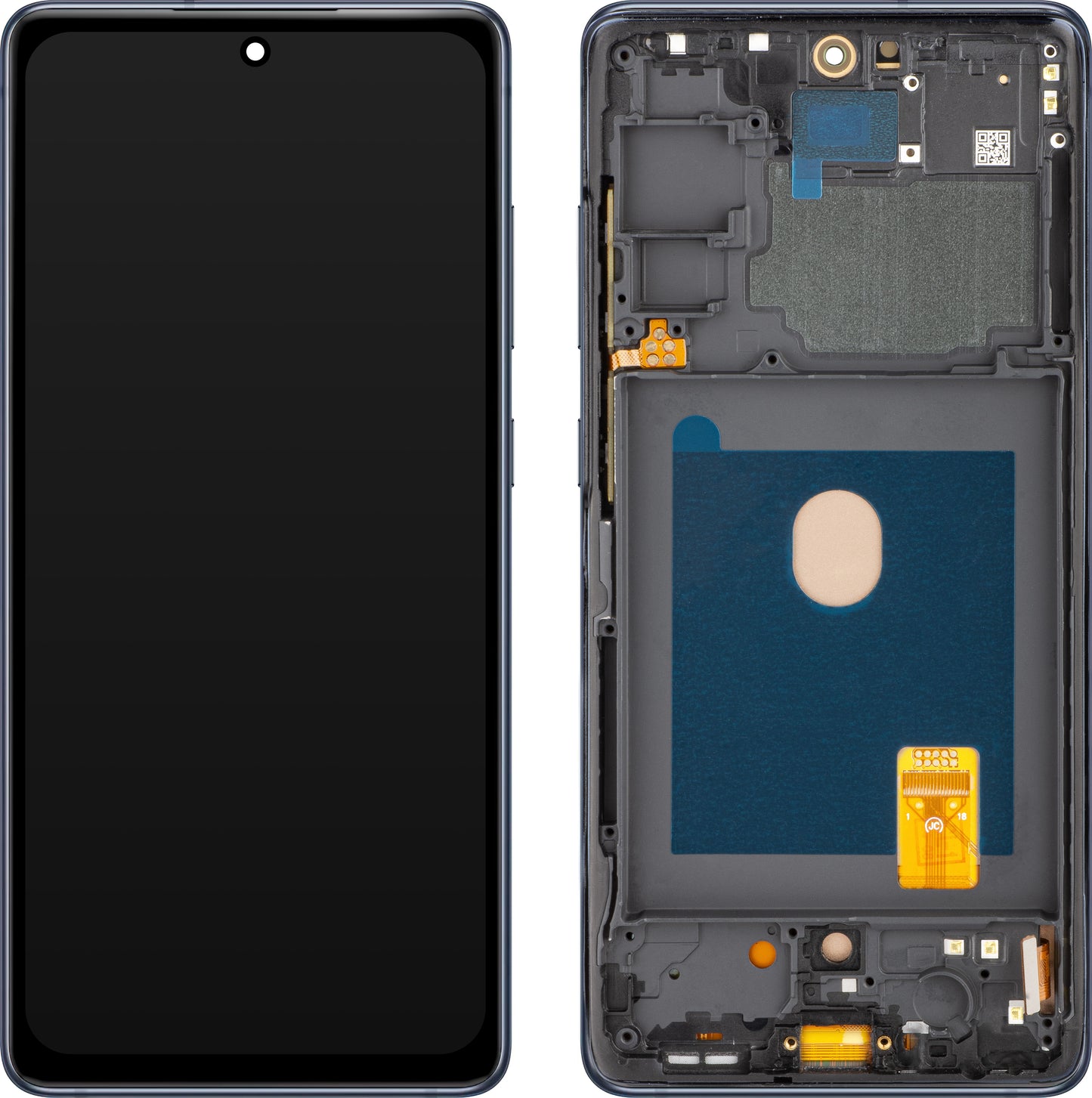 MP Touchscreen Display kompatibel zu Samsung Galaxy S20 FE G780, mit Rahmen, OLED Version, Marineblau