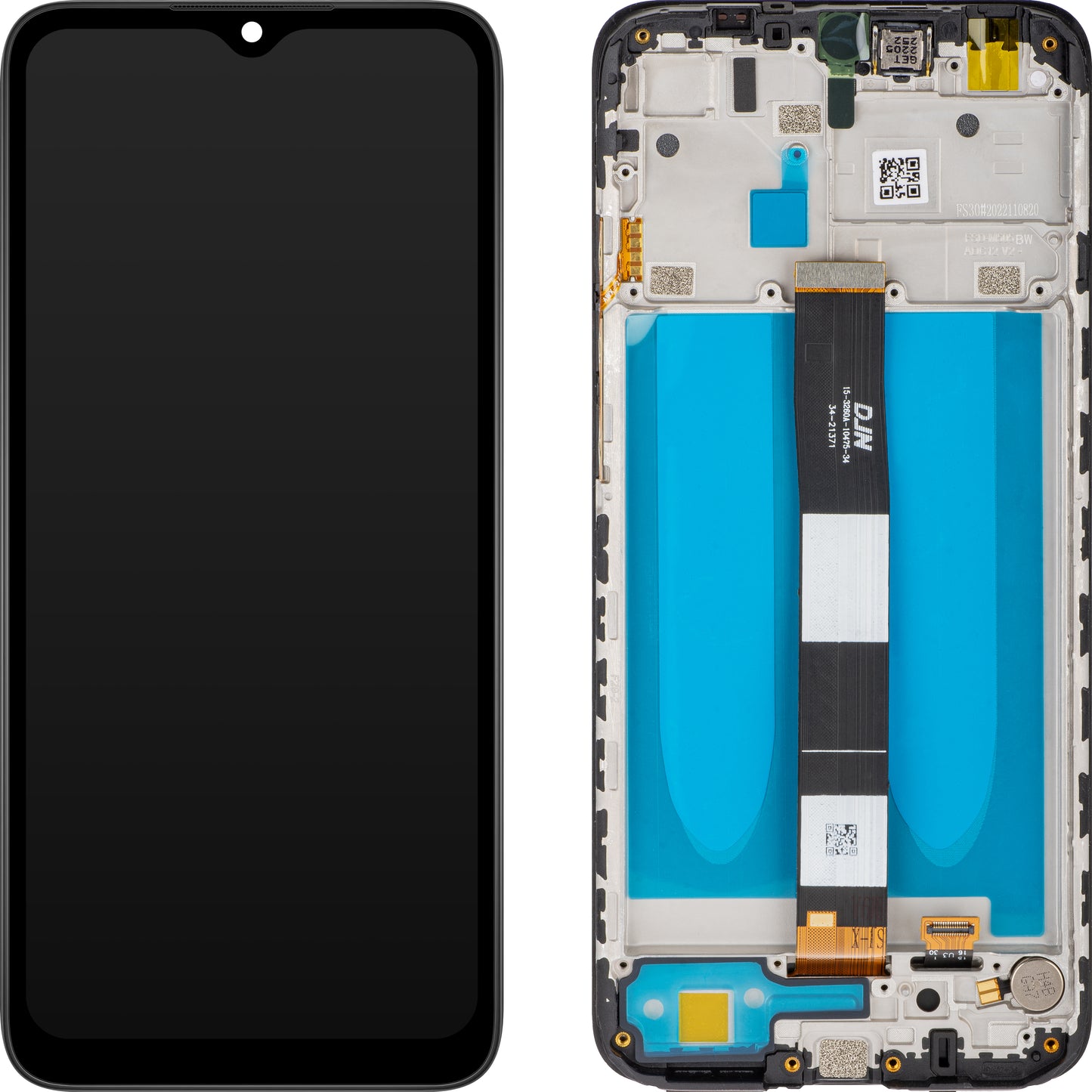 Display mit Touchscreen MP kompatibel mit Xiaomi Redmi 9C NFC / 9C / 9A, mit Rahmen, Schwarz