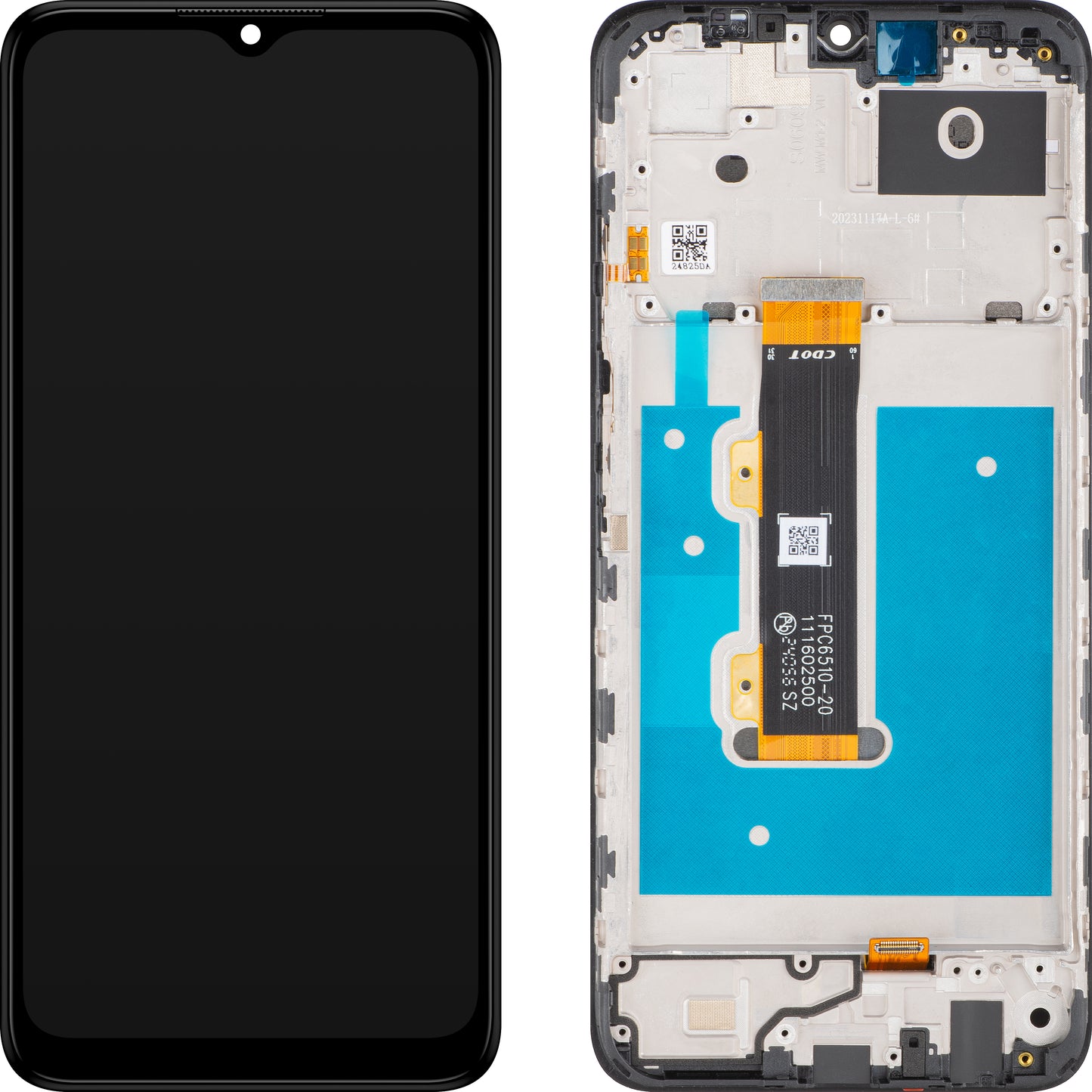 Nokia G22 Touchscreen-Display mit Rahmen, Schwarz, Service Pack 7010101326H001