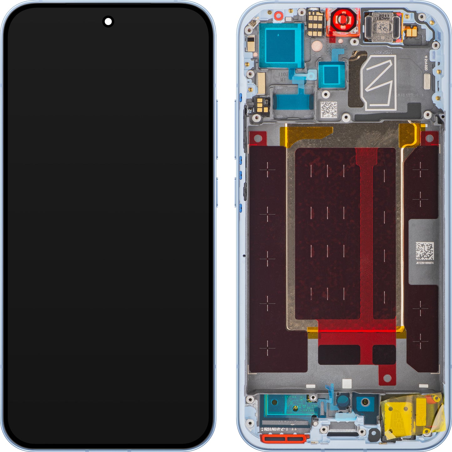 Display mit Touchscreen Oppo Reno15 Pro Mini / Reno15 Pro, mit Rahmen, Blau (Aurora Blue), Service Pack 621029000776