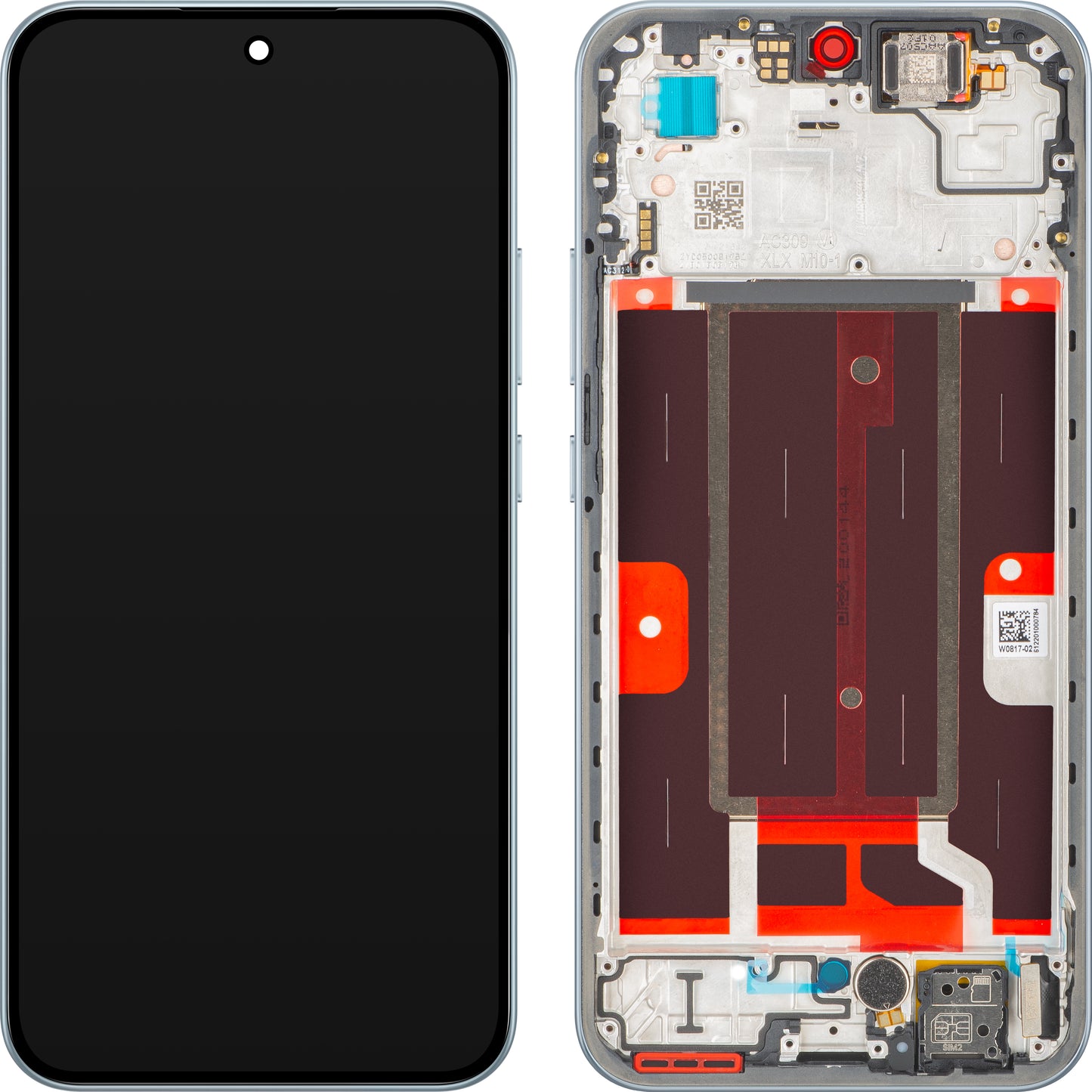 Touchscreen-Display Oppo F31 / A6 / A6 Pro 5G, mit Rahmen, Grau, Service Pack 621029000655