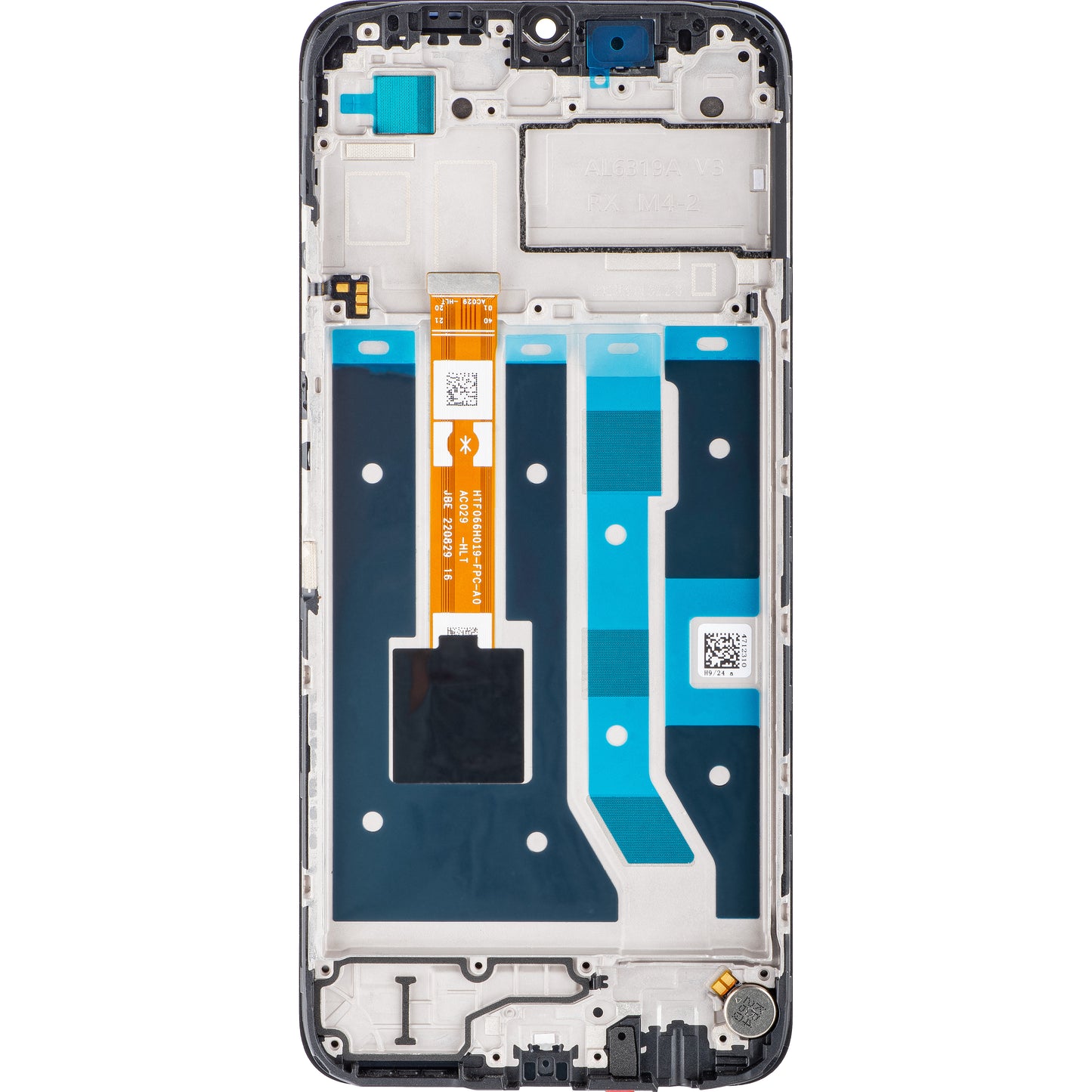 Oppo A17 Touchscreen Display, mit Rahmen, Schwarz, Service Pack 4130358