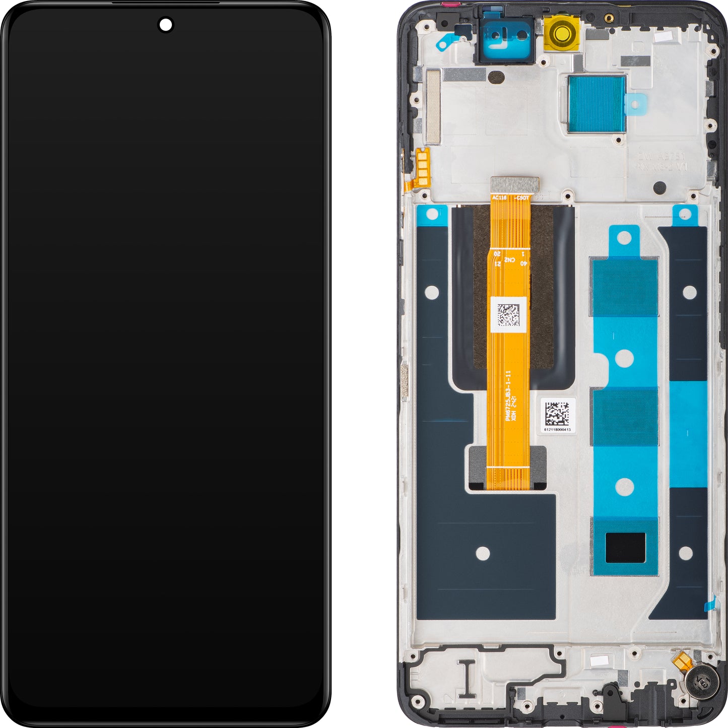 Realme 12 Display with Touchscreen, with Frame, Black, Service Pack