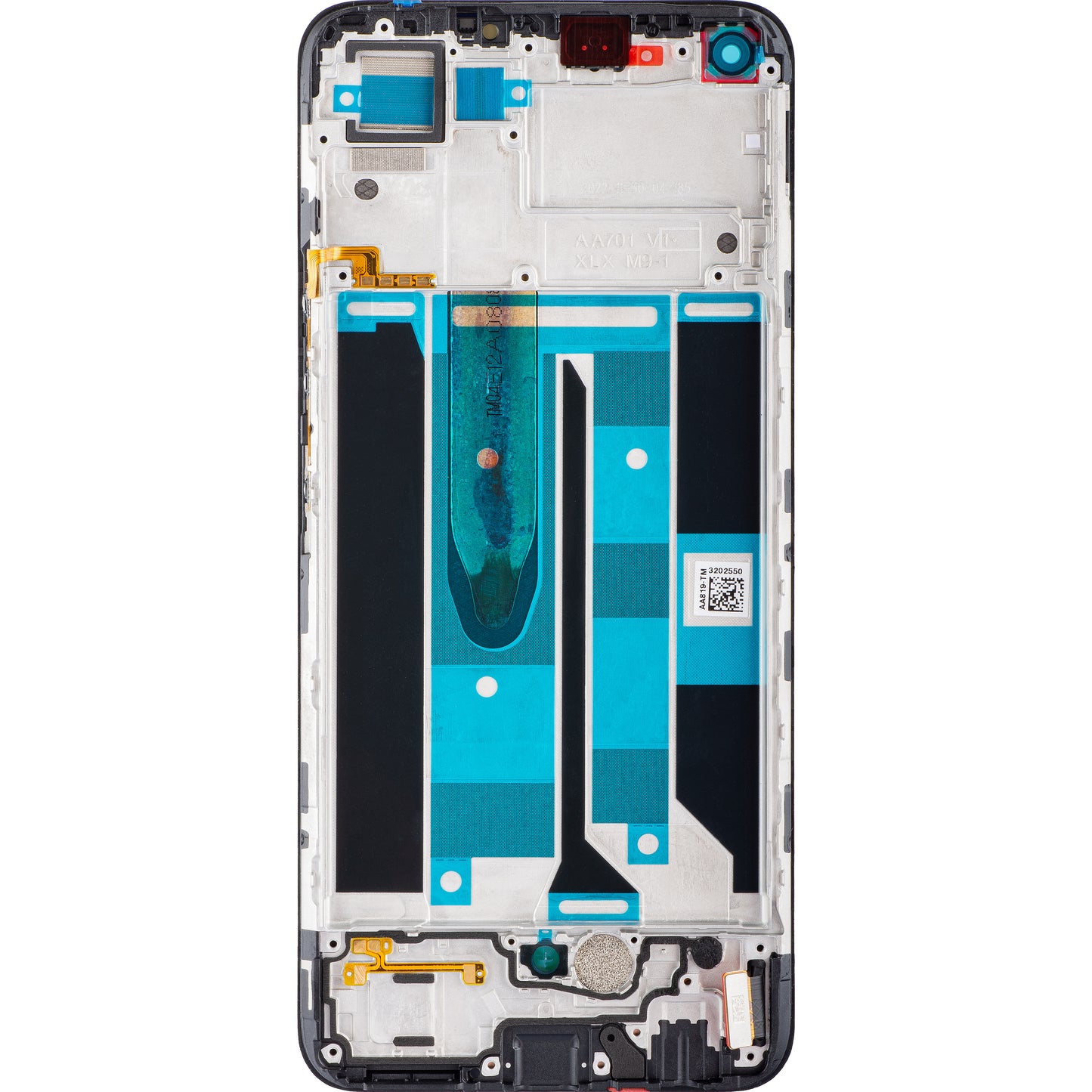 Touchscreen Display Realme 8, mit Rahmen, Schwarz, Service Pack 4906919