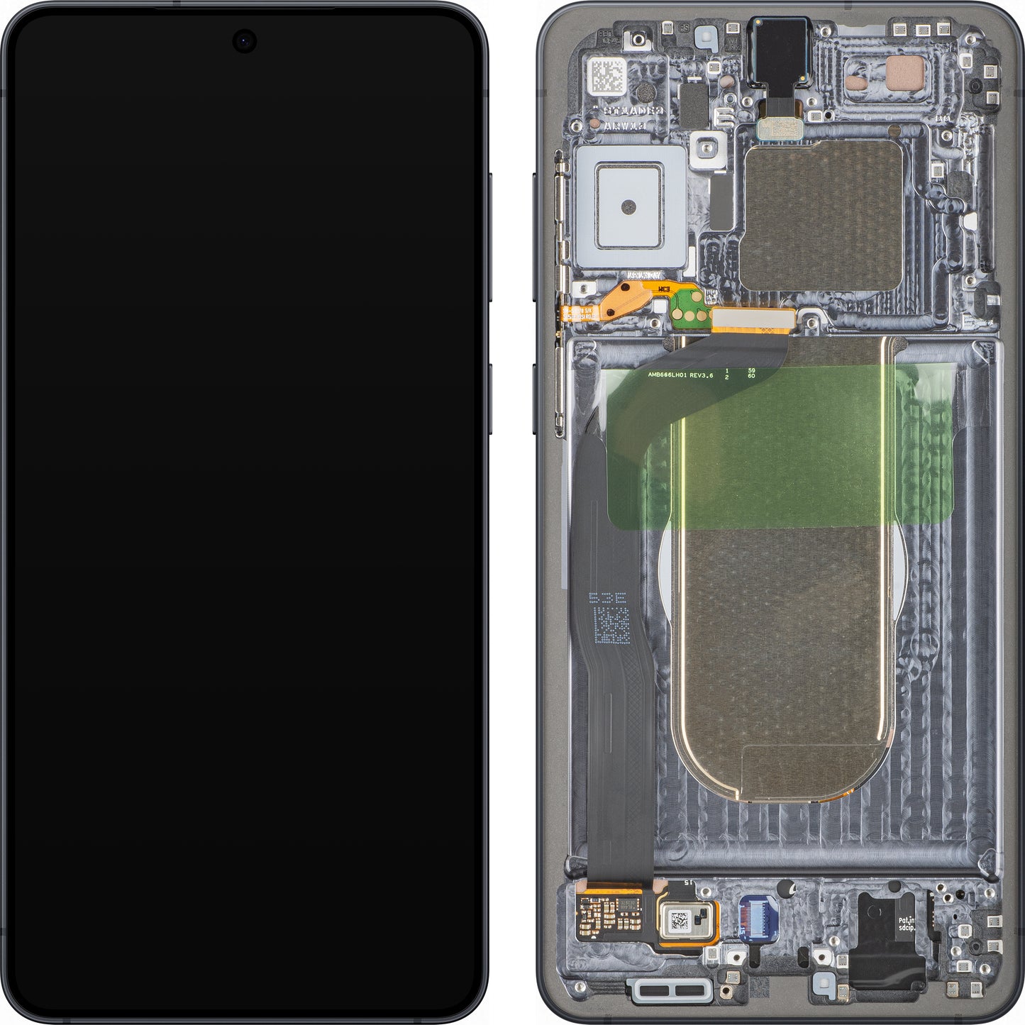 Display mit Touchscreen Samsung Galaxy S25 Edge S937, mit Rahmen, Schwarz (Titanium Jetblack), Service Pack GH82-37224C