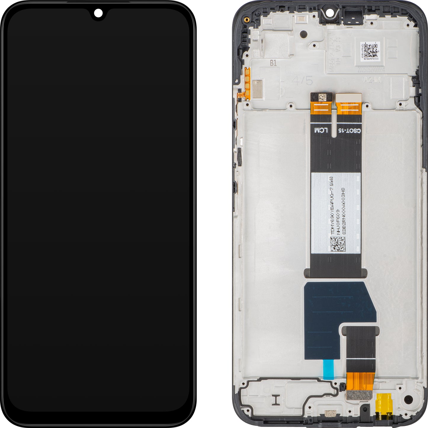 Display mit Touchscreen Xiaomi Poco C85 4G / Redmi 15C 4G, mit Rahmen, Globale Version, Schwarz, Service Pack 5600020P15A00