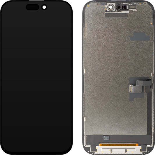 Display mit Touchscreen ZY für Apple iPhone 16 Pro, mit Rahmen, LCD In-Cell IC Movable Version, Schwarz