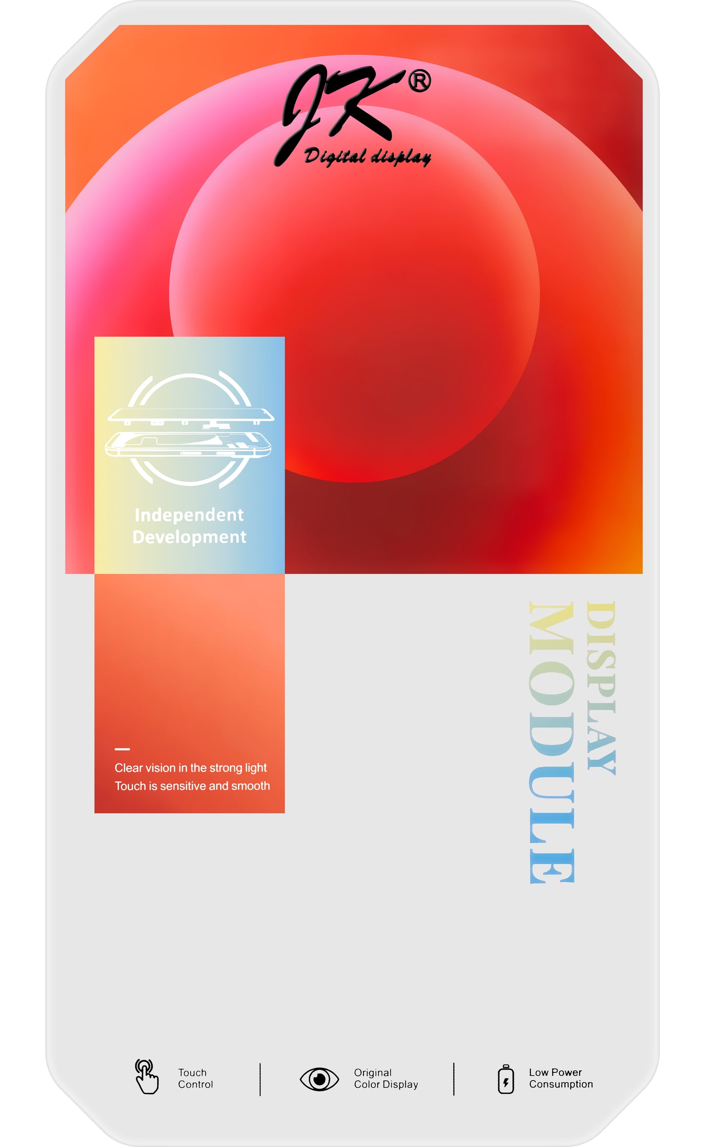 JK Touchscreen Display für Apple iPhone 11, mit Rahmen, In-Cell LCD Version, Schwarz