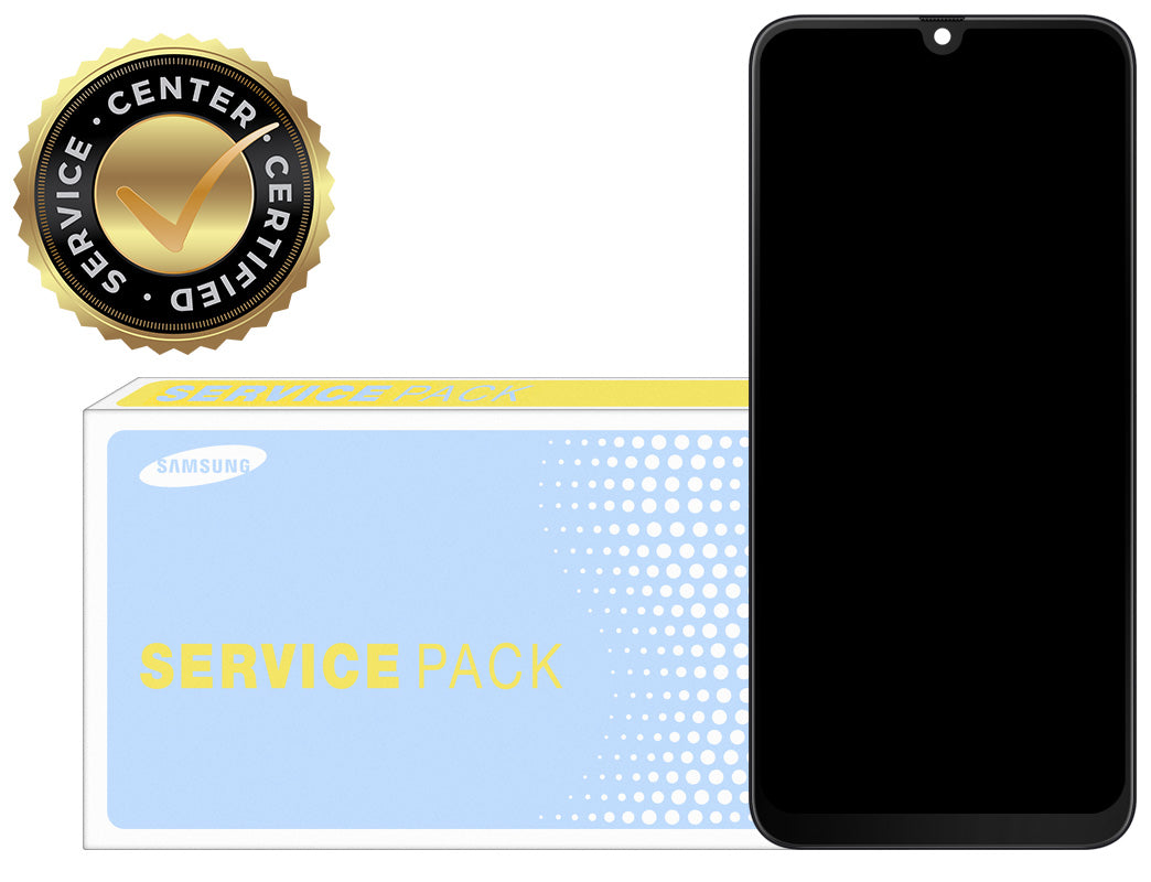 Touchscreen Display Samsung Galaxy A50 A505, mit Rahmen, Schwarz, Service Pack GH82-19204A