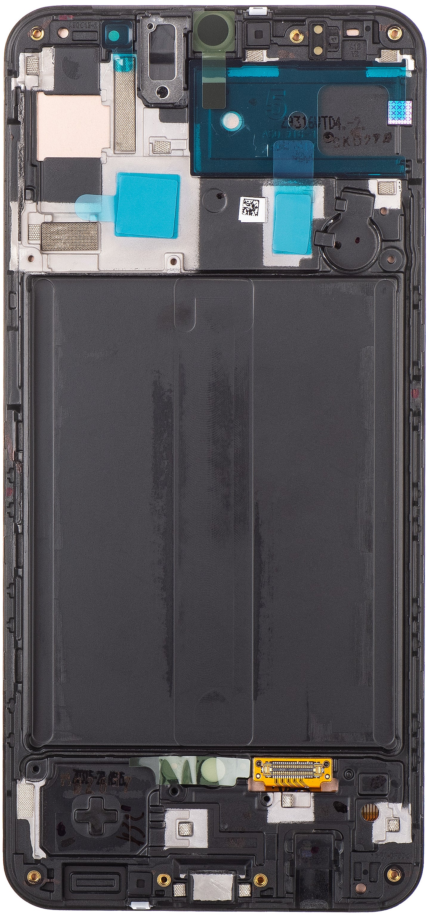 Touchscreen Display Samsung Galaxy A50 A505, mit Rahmen, Schwarz, Service Pack GH82-19204A