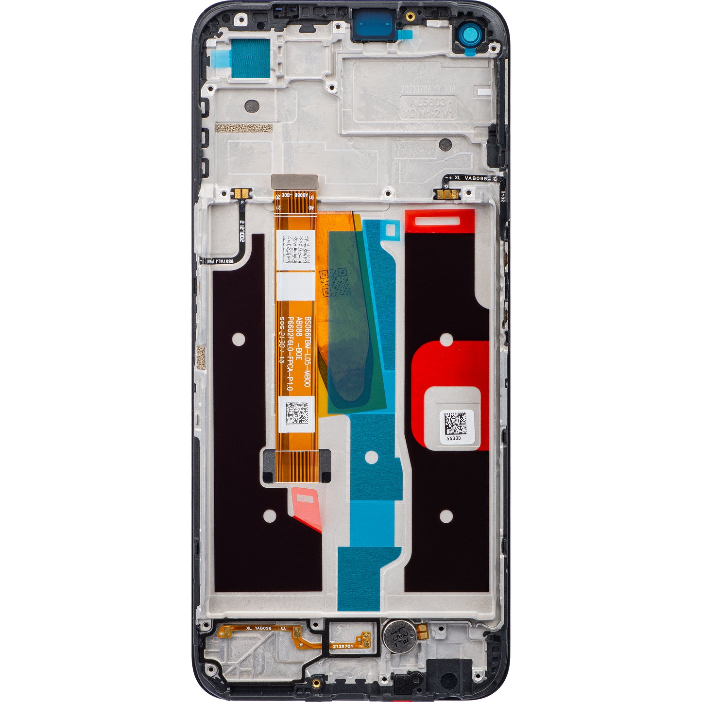 Touchscreen Display Realme Narzo 50 / 8i, mit Rahmen, Schwarz, Service Pack 4908405