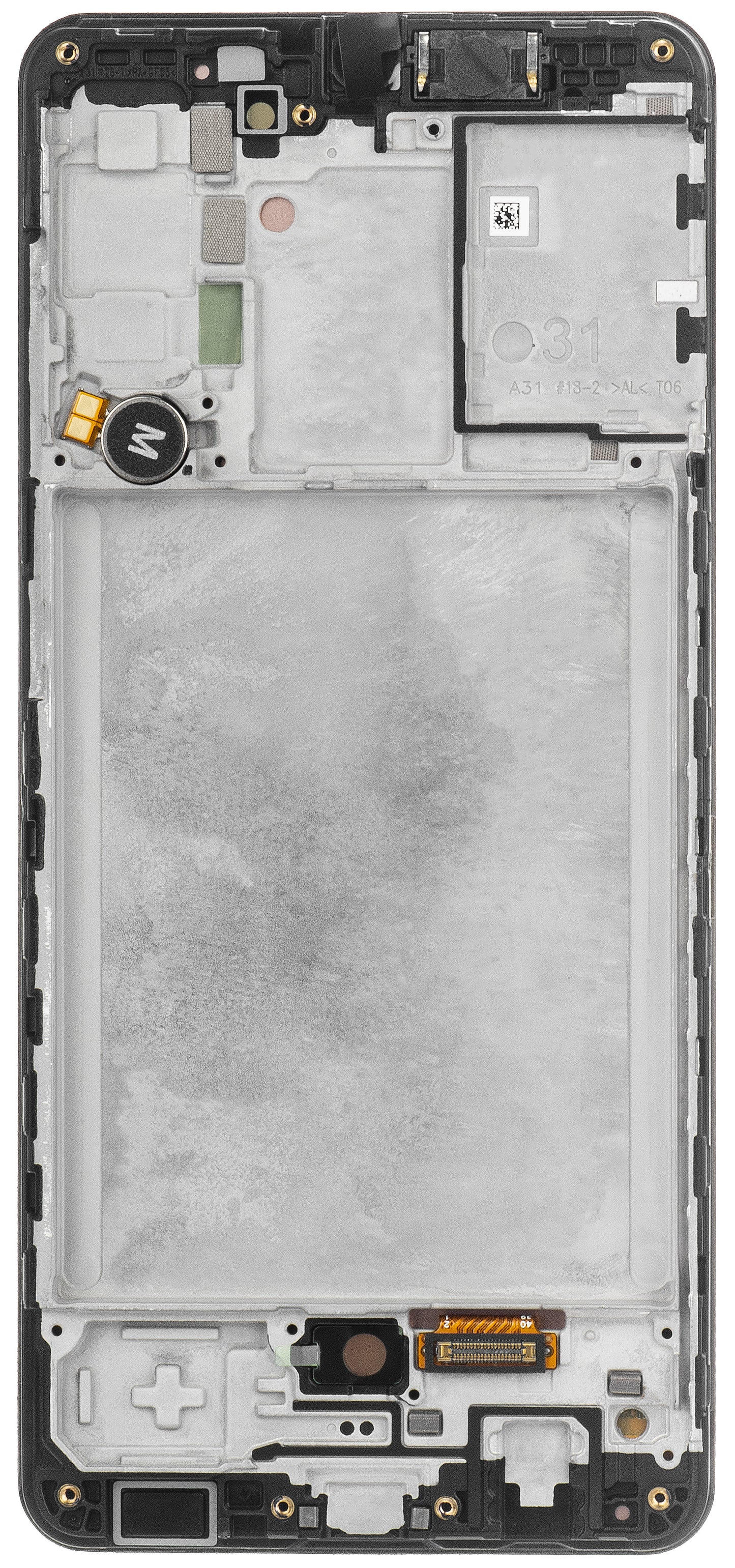 Touchscreen Display Samsung Galaxy A31 A315, mit Rahmen, Schwarz, Service Pack GH82-2276761A