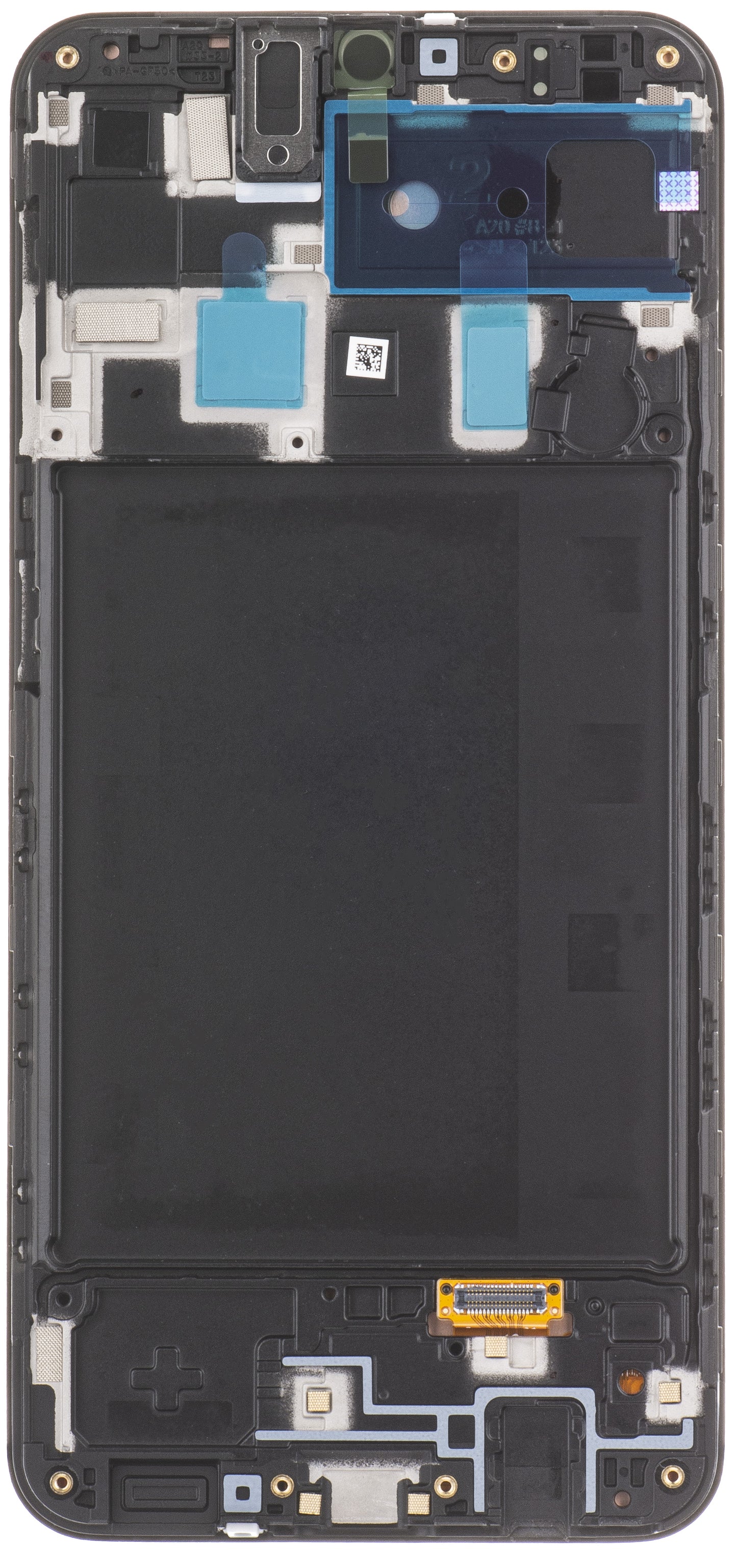 Touchscreen Display Samsung Galaxy A20 A205, mit Rahmen, Schwarz, Service Pack GH82-19571A