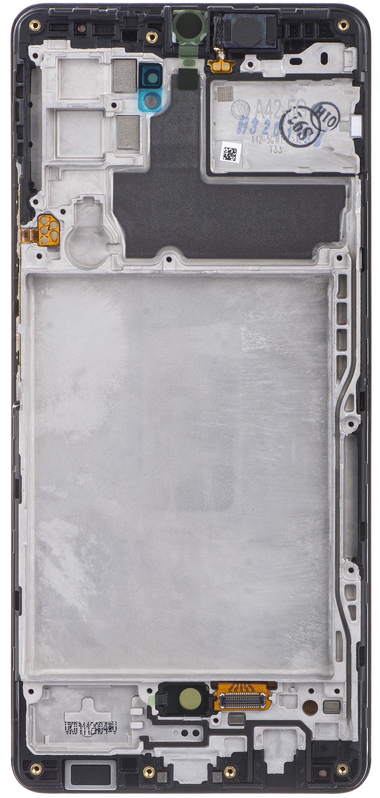 Touchscreen Display Samsung Galaxy A42 5G A426, mit Rahmen, Schwarz, Service Pack GH82-24375A