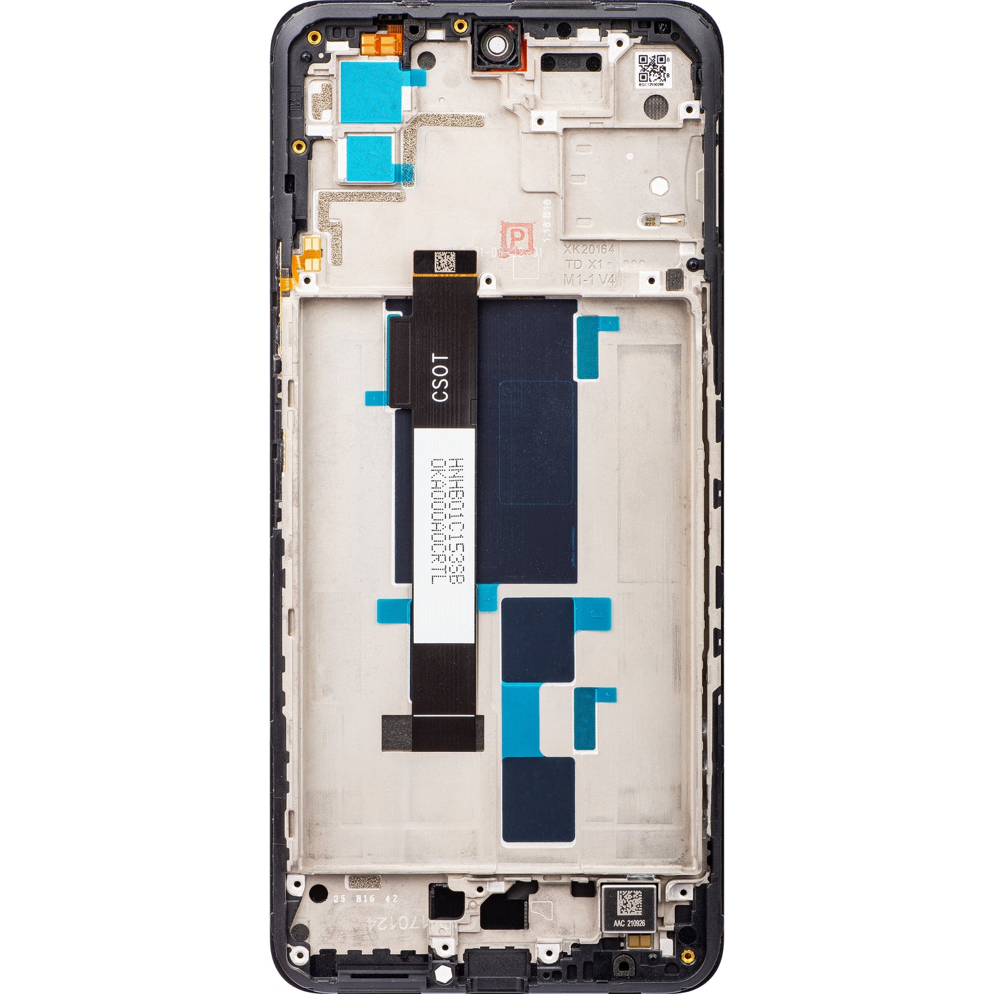 Touchscreen Display Xiaomi Poco X3 GT, mit Rahmen, Schwarz, Service Pack 560003K10A00