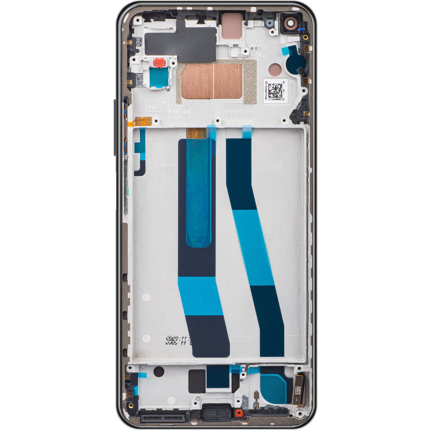 Display / Touchscreen für Xiaomi 11 Lite 5G NE | mit Rahmen | Schwarz (Truffle Black) | Service Pack