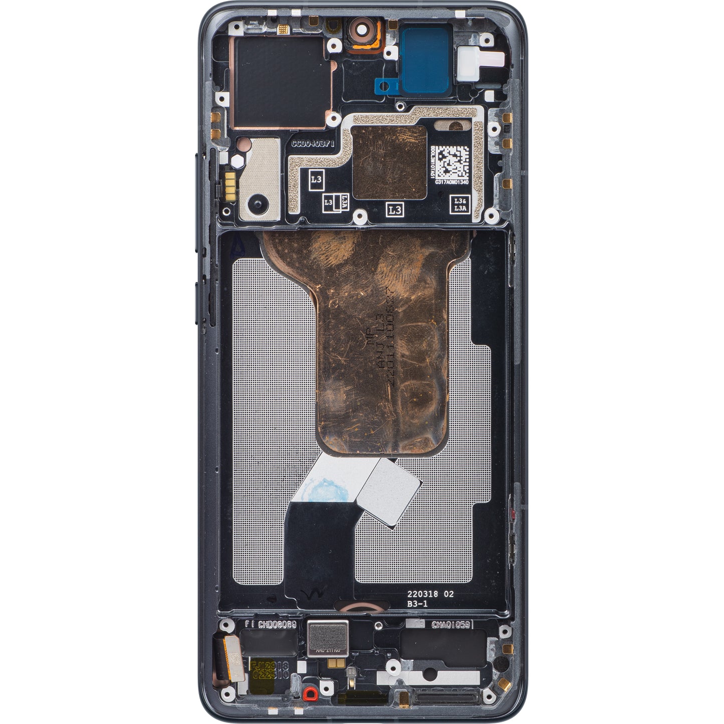 Display / Touchscreen für Xiaomi 12 / 12X / 12S | mit Rahmen | Grau | Service Pack