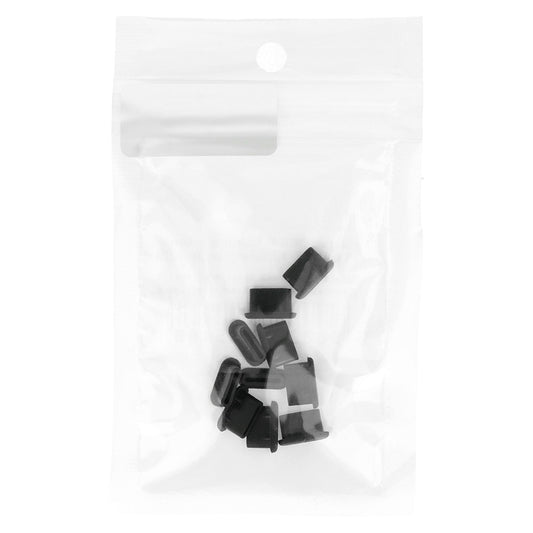 OEM Staubschutzkappe Telefonanschluss, USB-C, 10 Stück Set, Schwarz