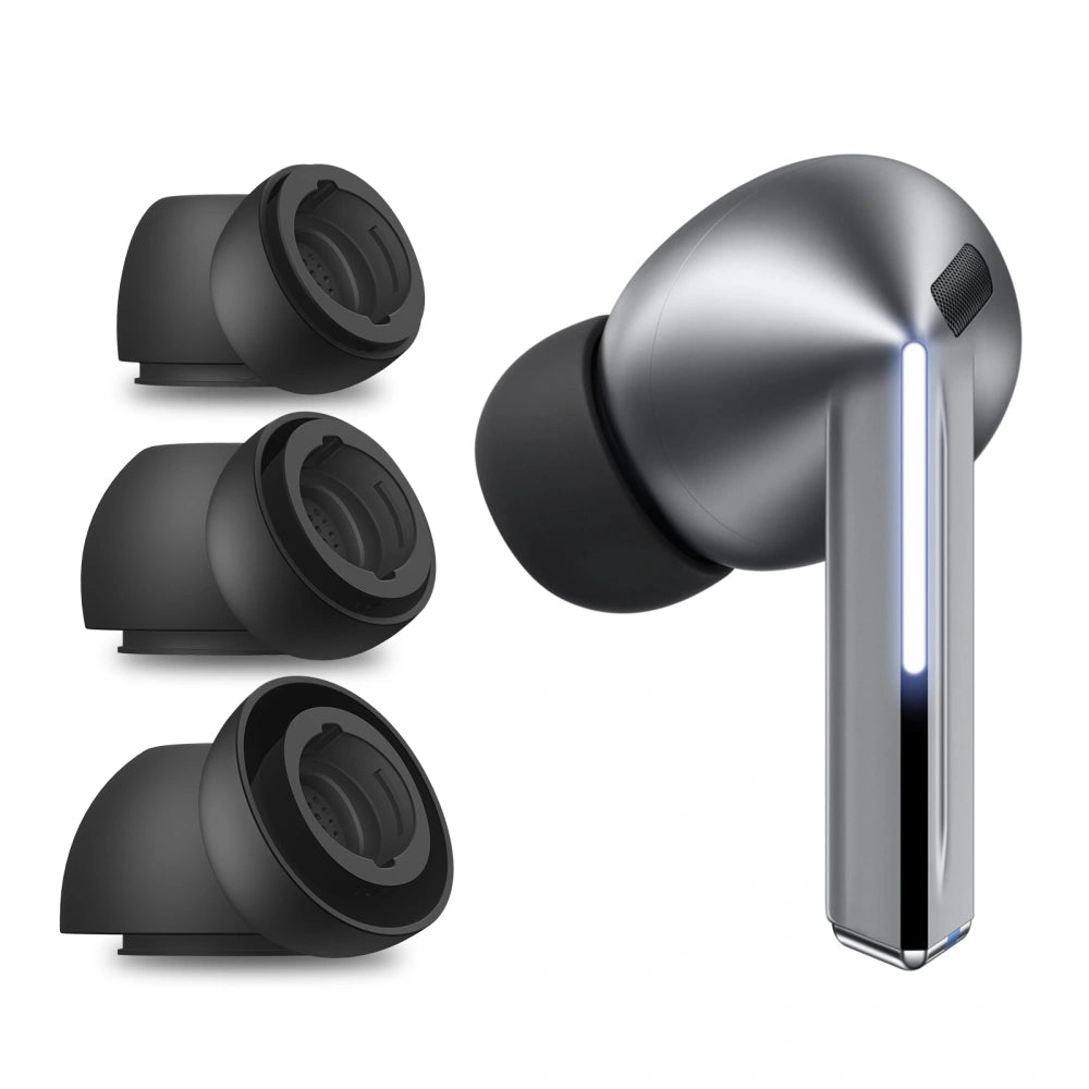 Techsuit ET3 Ear Tips for Samsung Galaxy Buds3 Pro, Size S / M / L, White