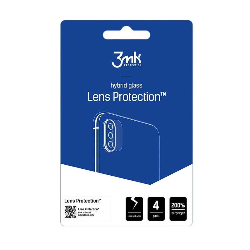 3MK Protection Rear Camera Protective Film for Samsung Galaxy A57 5G / A37 5G, Tempered Glass, Set of 4 Pieces, Transparent