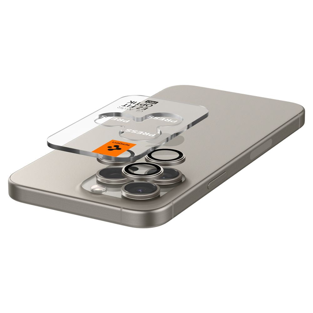 Spigen GLAStR EZ FIT Optik Pro Rückkamera-Schutzglas für Apple iPhone 16 Pro Max | 2er Set | Grau
