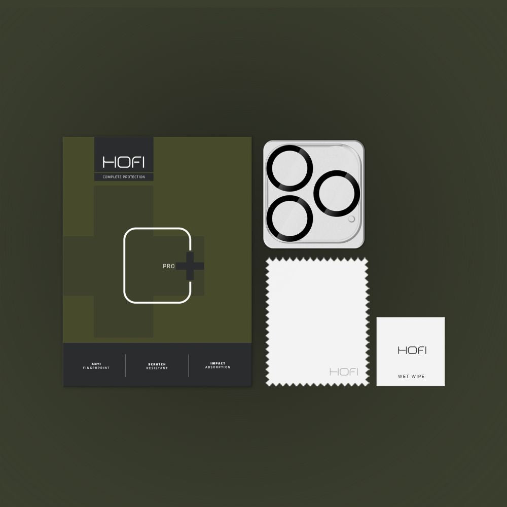 Schutzfolie HOFI CAM PRO+ für die Rückkamera des Apple iPhone 16 Pro Max / 16 Pro, gehärtetes Glas, Schwarz