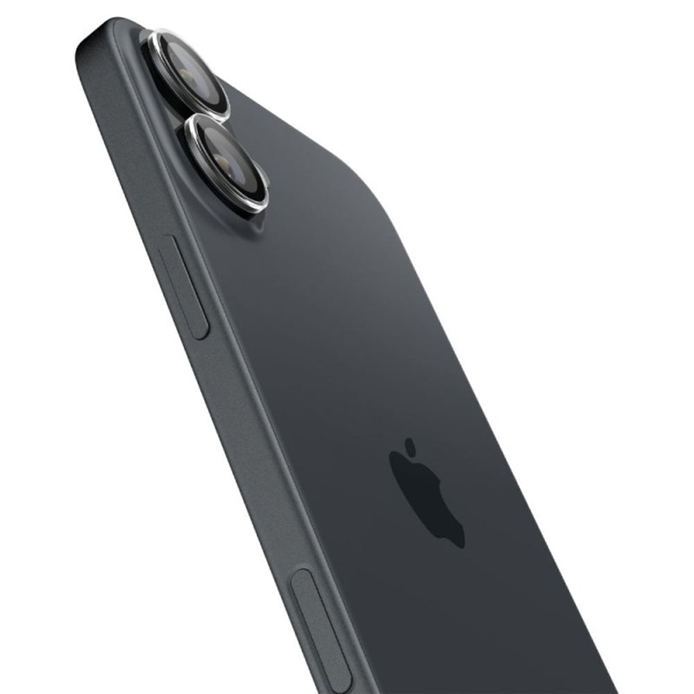 Schutzfolie für die Rückkamera Spigen GlastR EZ FIT Optik Pro für Apple iPhone 17 / 16 Plus / 16, Gehärtetes Glas, Set mit 2 Stück, Transparent