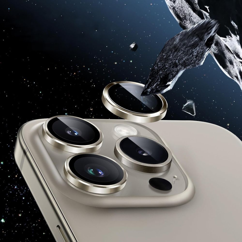 Schutzfolie für die Rückkamera HOFI CamRing PRO+ für Apple iPhone 17 Pro / 16 Pro Max / 16 Pro, Gehärtetes Glas, Grau