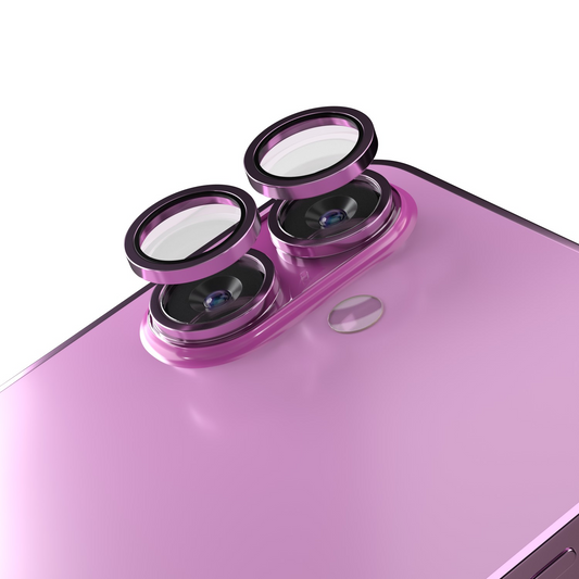 Etteri Rückkamera-Schutzfolie für Apple iPhone 16 Plus / 16, gehärtetes Glas, Rosa