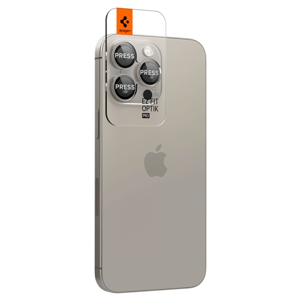 Spigen GLAStR EZ FIT Optik Pro Rückkamera-Schutzglas für Apple iPhone 16 Pro Max | 2er Set | Grau
