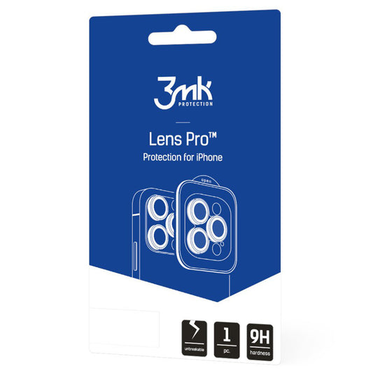 Back Camera Protection Film 3MK Protection Pro for Apple iPhone 17 Pro Max / 17 Pro, Tempered Glass, Multicolor