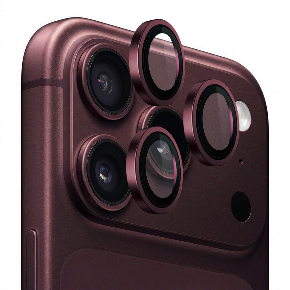 Blueo 99 Anti-Reflex HD Schutzfolie für die Rückkamera für Apple iPhone 18 Pro / 18 Pro Max, gehärtetes Glas, Burgunderrot