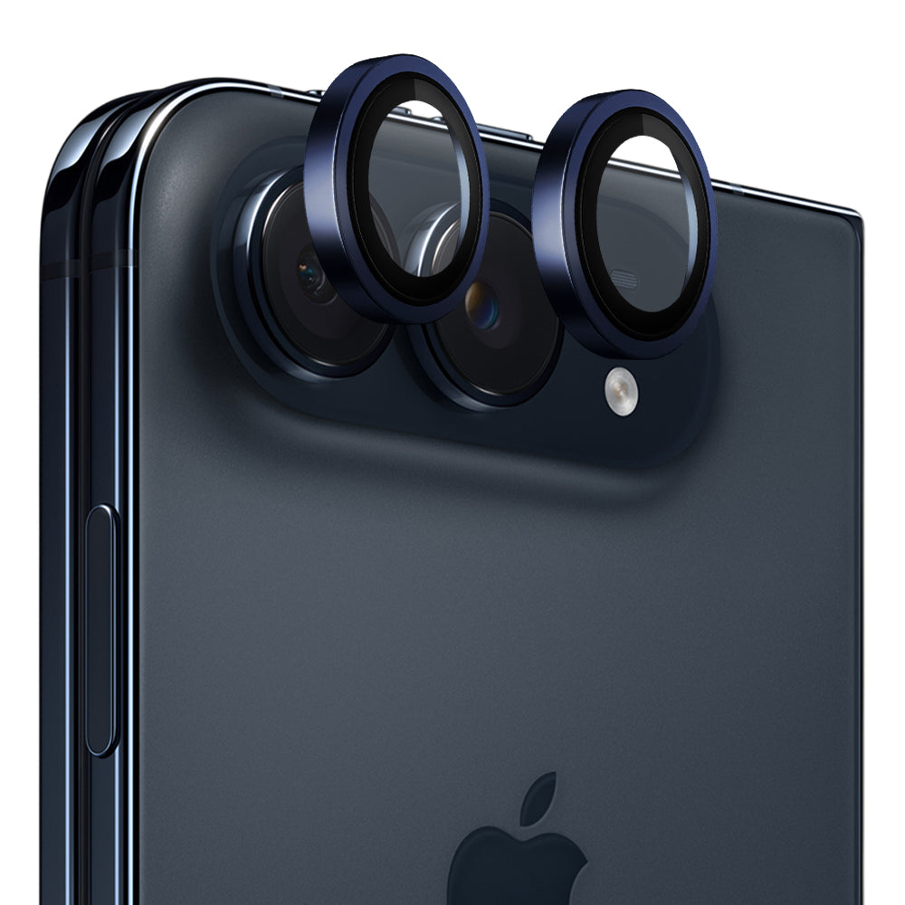 Blueo 99 Anti-Reflex HD Schutzfolie für die Rückkamera des Apple iPhone Duo, gehärtetes Glas, Blau