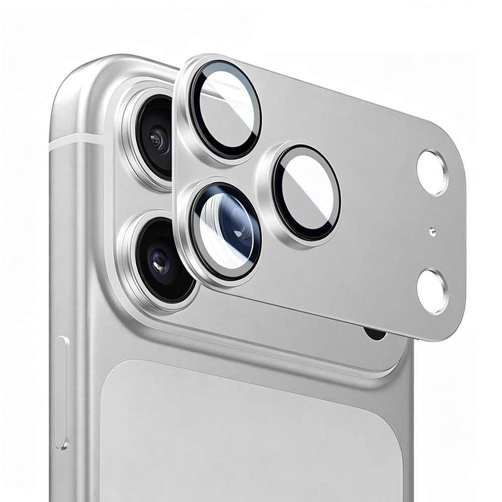Blueo Integrated Metal Schutzfolie für die Rückkamera für Apple iPhone 17 Pro Max, gehärtetes Glas, Silberfarben