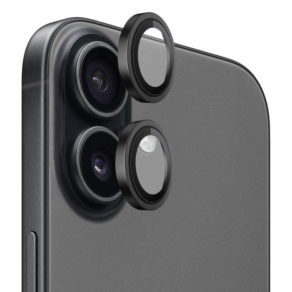Schutzfolie Blueo Metal Frame für die Rückkamera des Apple iPhone 17, gehärtetes Glas, Schwarz