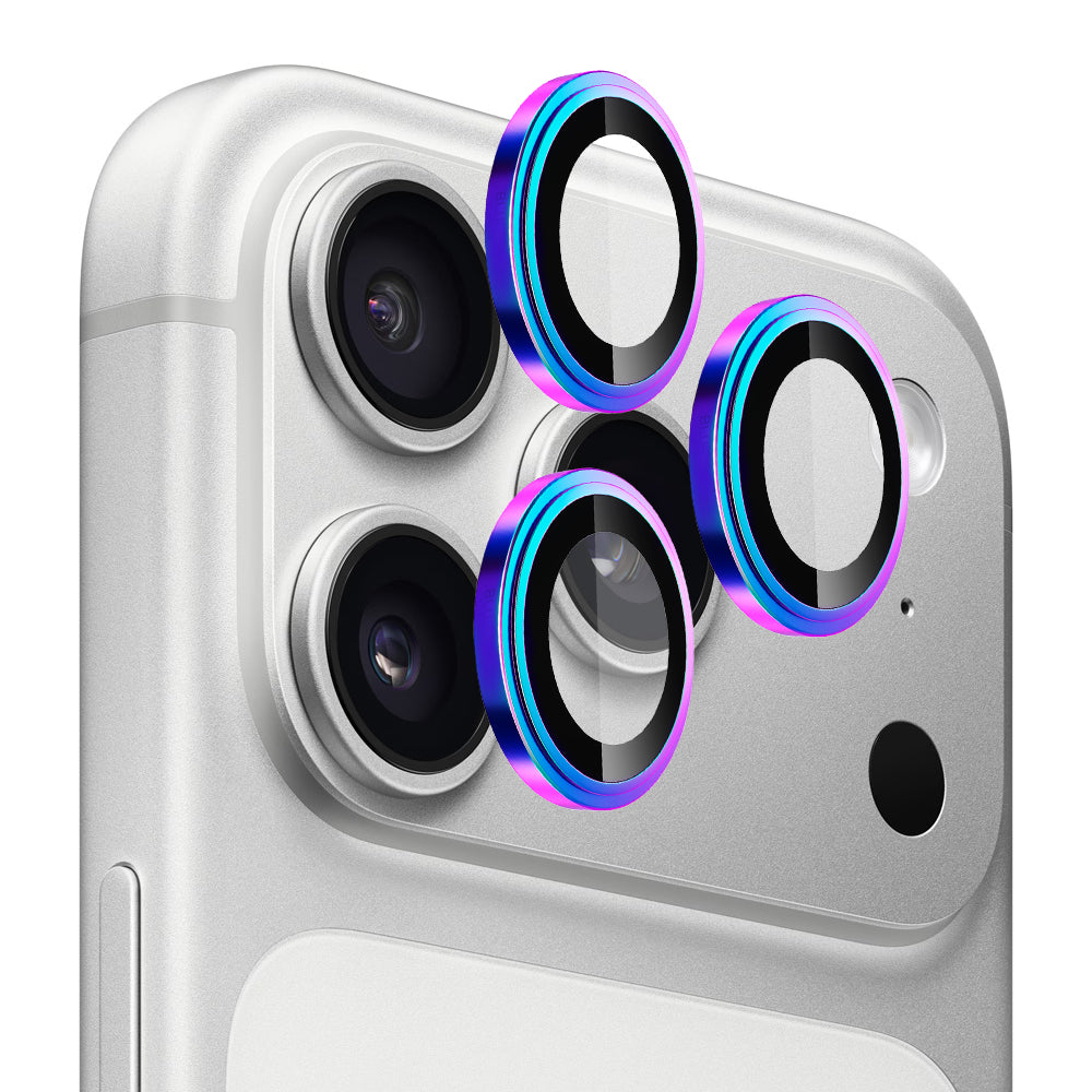 Schutzfolie Blueo Sapphire Crystal für die Rückkamera des Apple iPhone 17 Pro Max / 17 Pro, gehärtetes Glas, Mehrfarbig