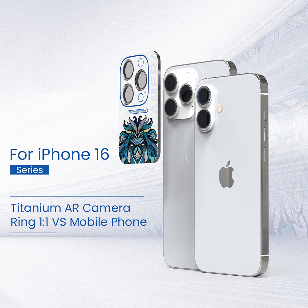 Lito S+ Rear Camera Protective Film for Apple iPhone 16 Pro Max / 16 Pro, Tempered Glass, Metallic Gray