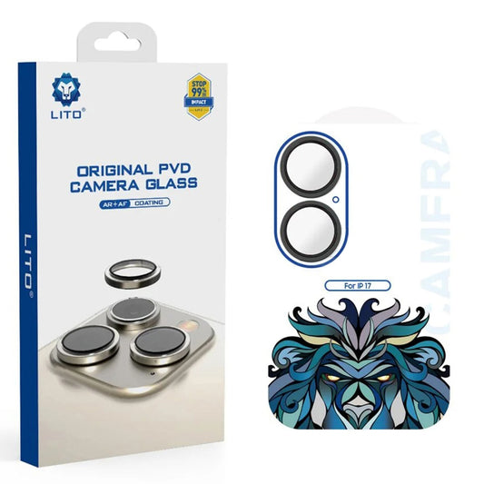 Schutzfolie Lito Titanium AR für die Rückkamera des Apple iPhone 17, gehärtetes Glas, Schwarz