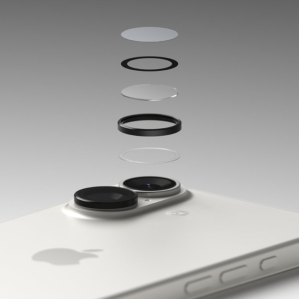 Schutzfolie Ringke für die Rückkamera des Apple iPhone 17, gehärtetes Glas, Schwarz