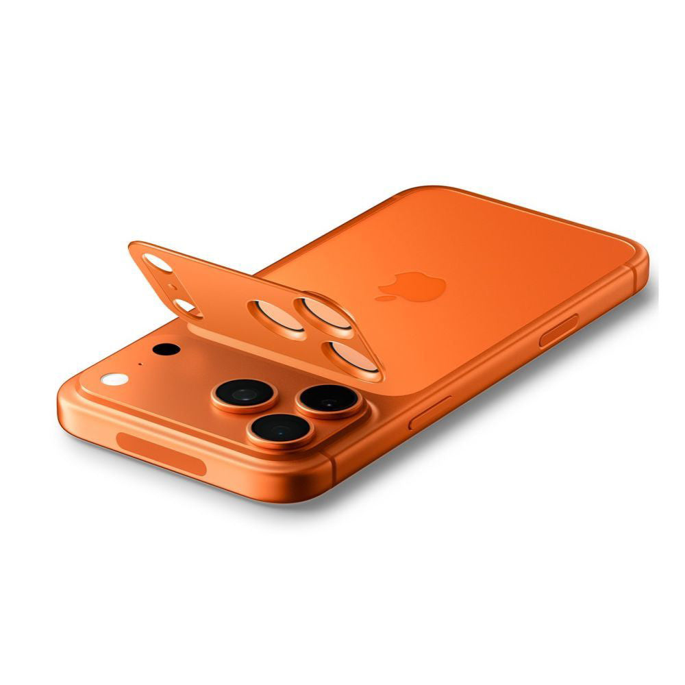 Schutzfolie Rückkamera Spigen GlastR EZ FIT Optik Pro XL für Apple iPhone 17 Pro, Gehärtetes Glas, Orange AGL10645