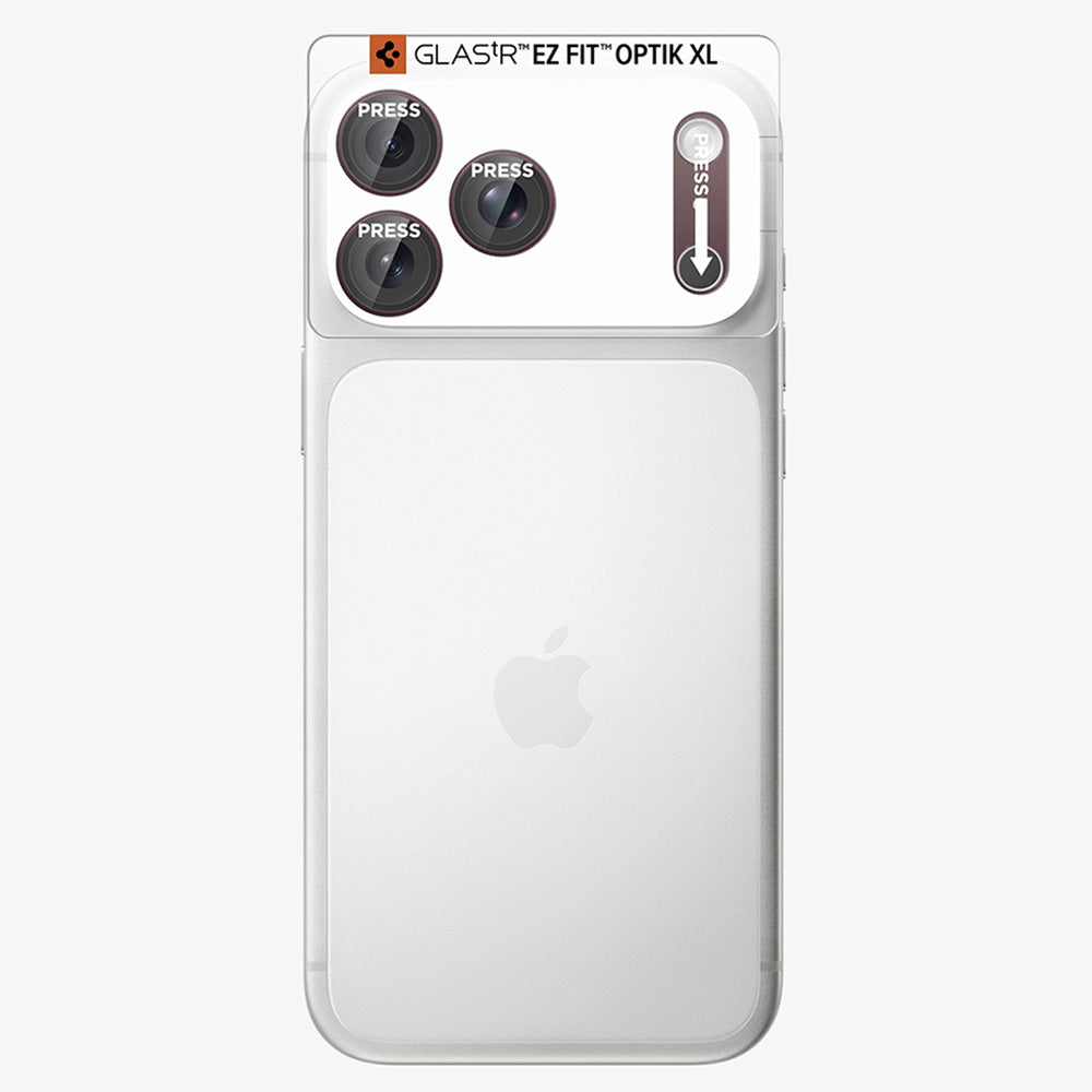 Schutzfolie für die Rückkamera Spigen GlastR EZ FIT Optik Pro XL für Apple iPhone 18 Pro, gehärtetes Glas, Burgunderrot AGL12036