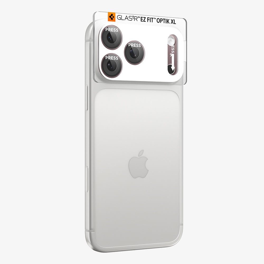 Schutzfolie für die Rückkamera Spigen GlastR EZ FIT Optik Pro XL für Apple iPhone 18 Pro, gehärtetes Glas, Burgunderrot AGL12036