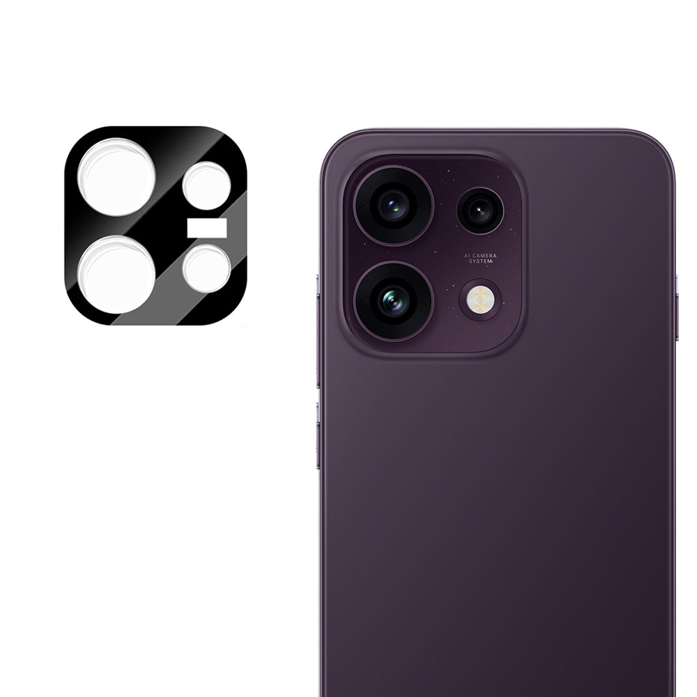 Techsuit Rückkamera-Schutzfolie für Oppo Reno16 F / Reno16 FS, gehärtetes Glas, schwarz