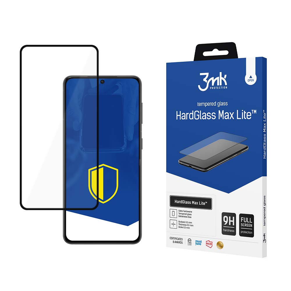 3MK HardGlass Max Lite für Samsung Galaxy S21 5G G991 | Panzerglas | Schwarz