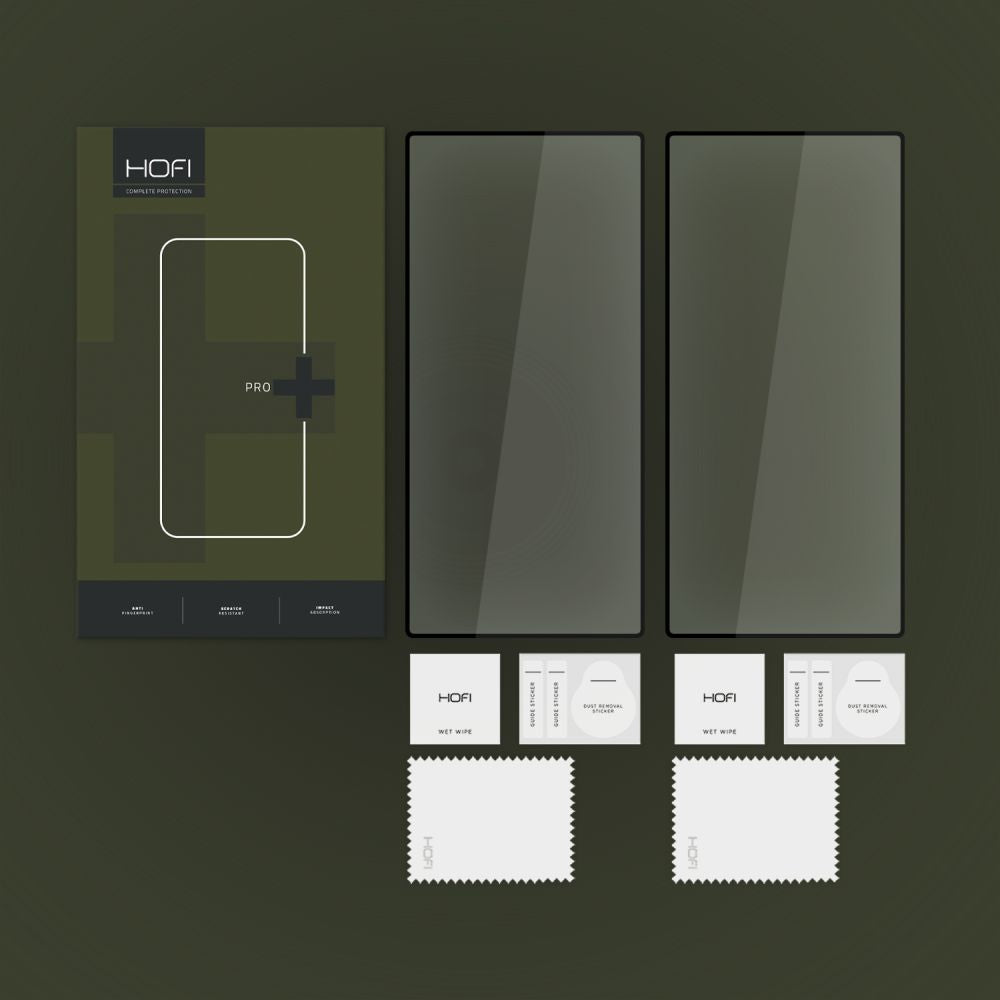 HOFI Glass PRO+ Panzerglas für Samsung Galaxy S24 Ultra S928 | 2er Set | Full Glue | Schwarz | 9H
