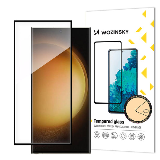 WZK Screen Protector for Samsung Galaxy S24 Ultra S928, Shielded Glass, Full Glue, Black