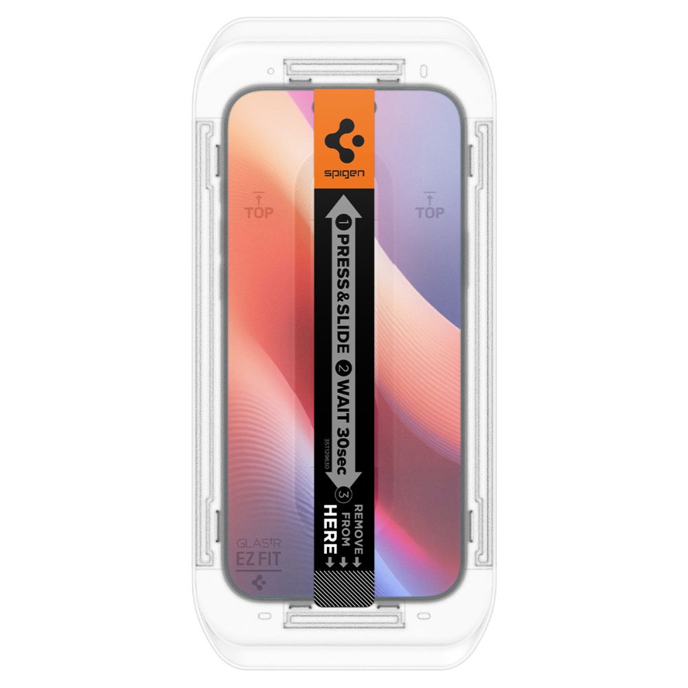 Schutzfolie Spigen GlastR EZ FIT für Apple iPhone 16 Pro, gehärtetes Glas, Full Glue AGL07935