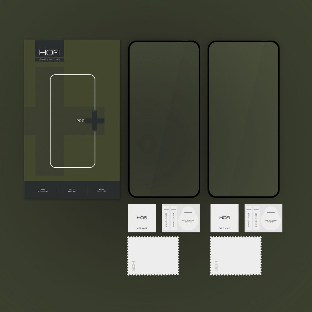 Schutzfolie HOFI Glass PRO+ für Motorola Edge 50 Neo, gehärtetes Glas, Full Glue, Set mit 2 Stück, 2.5D, Schwarz