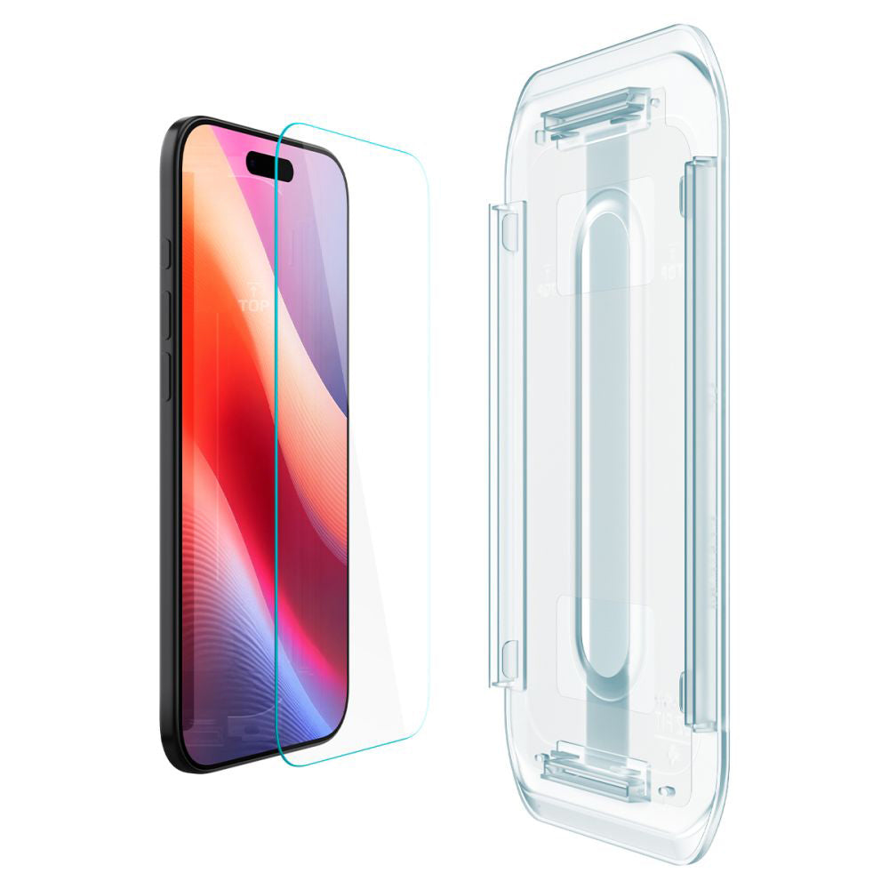 Schutzfolie Spigen GlastR EZ FIT für Apple iPhone 17 Air, gehärtetes Glas, Full Glue, Set mit 2 Stück AGL09861