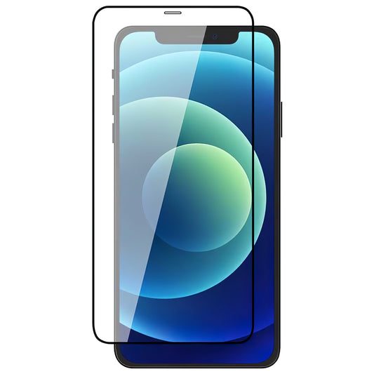 Displayschutzfolie für Apple iPhone 12 / 12 Pro, Displayschutzfolie Veason PRO für Apple iPhone 12 / 12 Pro, Glas, Vollverklebung, 6D, Schwarz